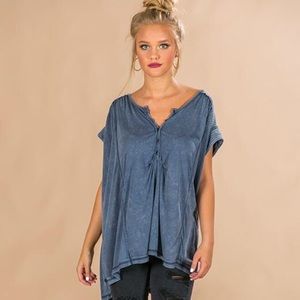 Navy Flowy Tunic